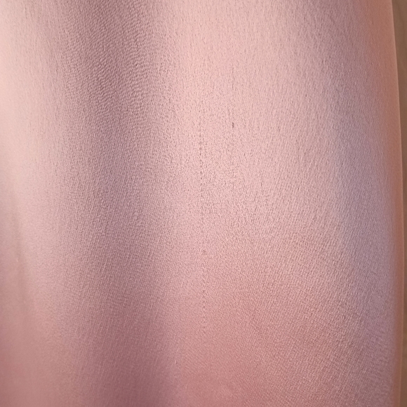 Tea length charmeuse bridesmaid dress with skirt slit and cowl neckline - Picture 5 of 6